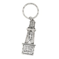 Jesus Is The Light - Metal Lighthouse Key Chain Jesus Is The Light - Metal Lighthouse Key Chain