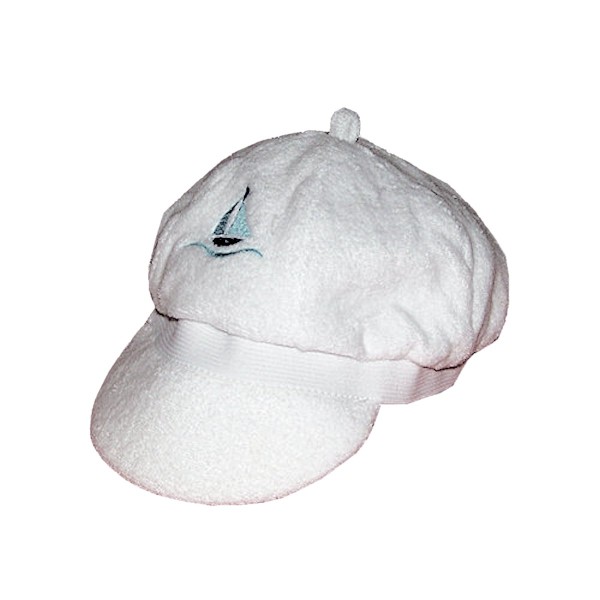 Baby Sailor Hat White Terry Cloth Infant Toddler Nautical Sailboat Sun Cap Crew Baby Sailor Hat White Terry Cloth Infant Toddler Nautical Sailboat Sun Cap Crew