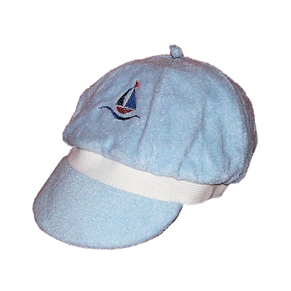 Baby Sailor Hat Blue Terry Cloth Infant Toddler Nautical Sailboat Sun Cap Crew Baby Sailor Hat Blue Terry Cloth Infant Toddler Nautical Sailboat Sun Cap Crew