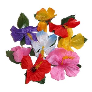 RTD-1705 : Decorative Hibiscus Flowers - Pack of 24 at SailorHats.net