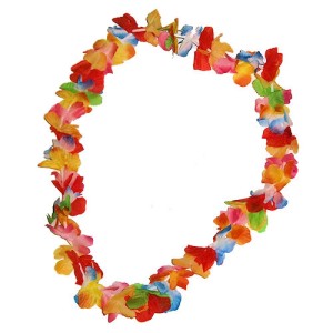 RTD-1706 : Polyester Bright Color Ruffle Flower Leis for Hawaiian Luau Beach Party at SailorHats.net