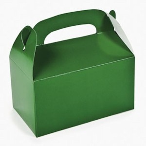 RTD-2137 : Green Treat Boxes for Party Favors at SailorHats.net