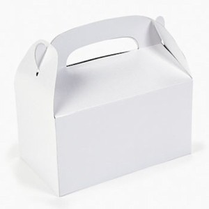 RTD-2141 : White Treat Boxes for Party Favors at SailorHats.net