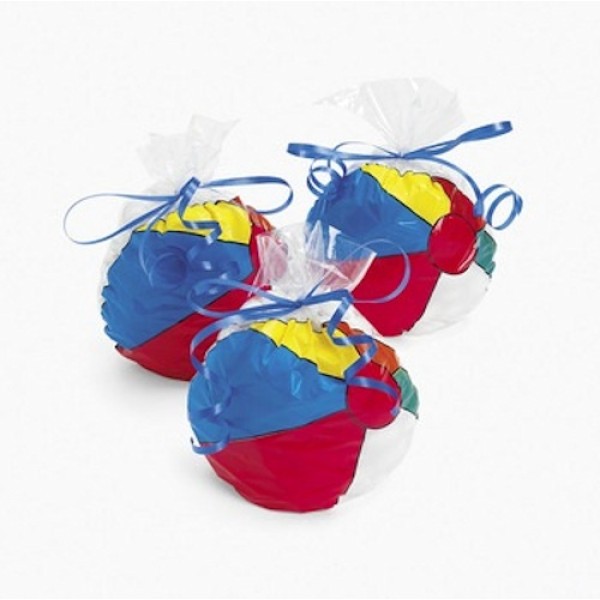 Beach Ball-Shaped Luau Party Cellophane Goody Bags Beach Ball-Shaped Luau Party Cellophane Goody Bags