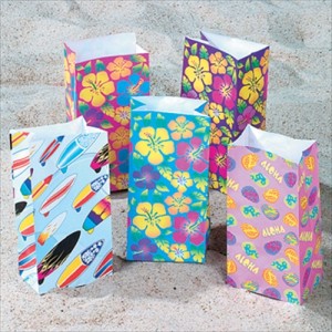 RTD-2311 : Tropical Print Paper Treat Bags at SailorHats.net