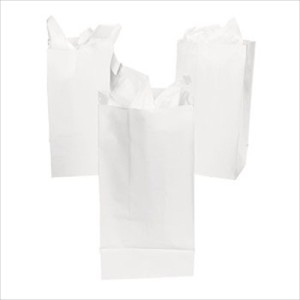 RTD-2321 : White Paper Treat Bags at SailorHats.net