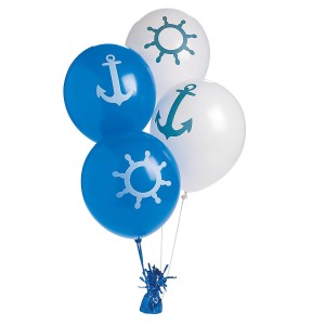 RTD-2916 : Nautical Sailing Design Latex Balloons at SailorHats.net