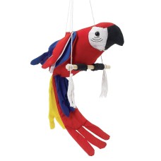 Cloth Parrot on Swing Perch