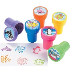 Ocean Life Colorful Ink Stampers