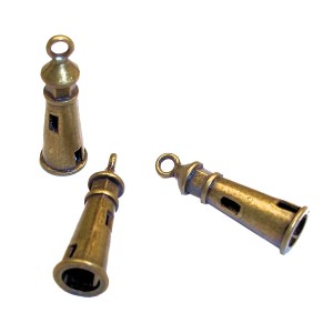 RTD-3716 : 3D Metal Lighthouse Charms Antique Bronze at SailorHats.net RTD-3716 : 3D Metal Lighthouse Charms Antique Bronze at SailorHats.net