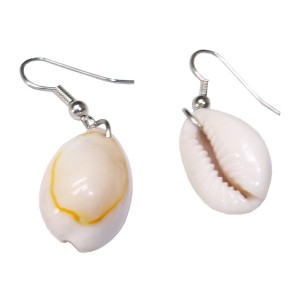 RTD-3934 : Pair of Cowrie Shell Earrings at SailorHats.net