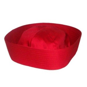 RTD-1203 : Child's Deluxe Sailor Hat Size 56cm Medium - Red at SailorHats.net