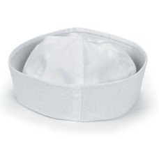 White Cotton Sailor Hat for Children