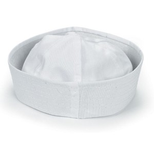 RTD-1371 : White Cotton Sailor Hat for Children at SailorHats.net