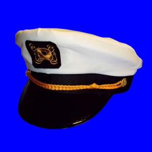RTD-2682 : White Yacht Navy Captains Sailor Hat Party Costume Accessory at SailorHats.net