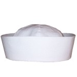 Deluxe Quality Youth White Sailor Hat - Size Medium